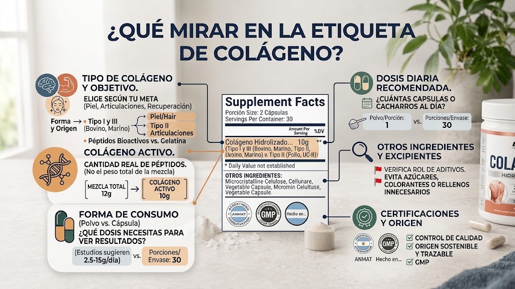 Qué buscar en la etiqueta de un colágeno