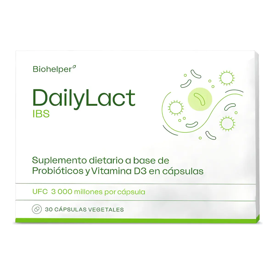Biohelper IBS Probióticos 30 Cápsulas Para Colon Irritable Sin Lactosa