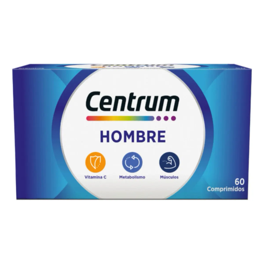 Centrum Hombre Multivitamínico Multimineral Suplemento 60c Sabor S/Sabor