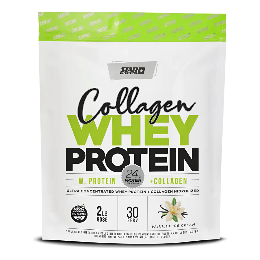 Collagen Whey Protein 2 Lb (prote+ Colageno)- Star Nutrition Sabor Vainilla