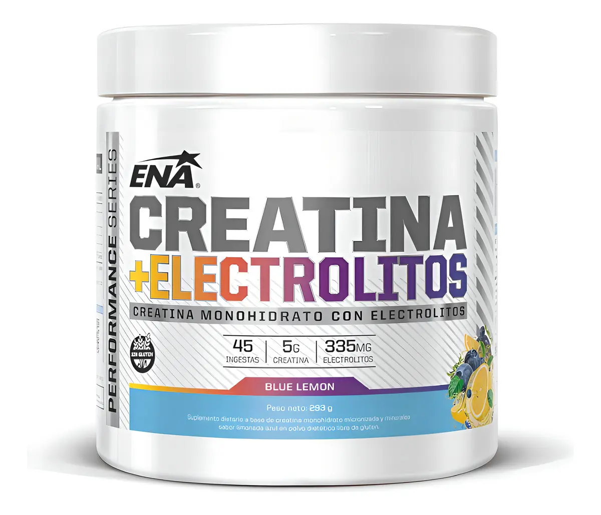 Creatina Ena Sport Con Electrolitos 293g Blue Lemon - 45 Servicios - Hidratación Potencia Y Masa Muscular