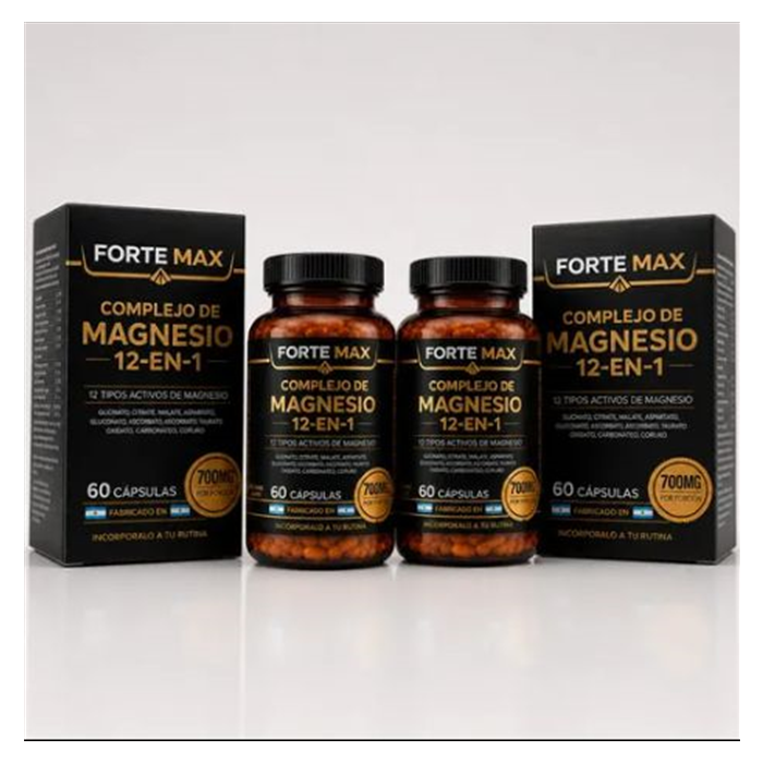 Magnesio Forte Max 12 en 1 — 120 cápsulas