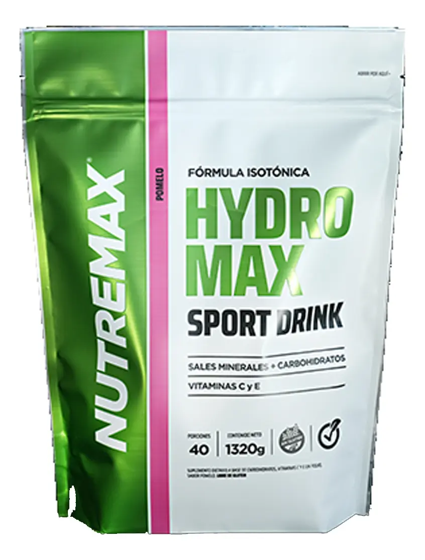 Hydromax 1320grs Carbohidra Potasio Electrolitos Nutremax Pomelo