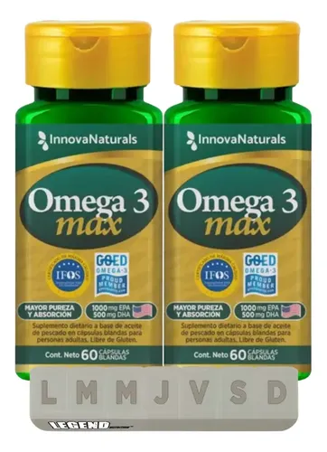 Innovanaturals Omega 3 Max X2 Sin Sabor con Pastillero