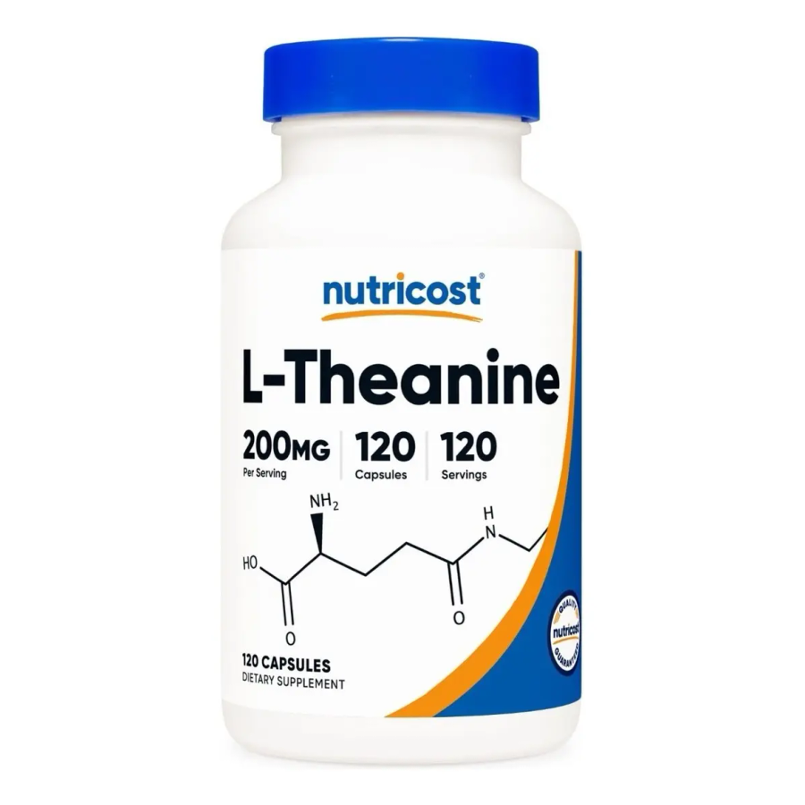 L-Teanina Nutricost en Cápsulas, 200 mg por Porción, Sabor Neutro