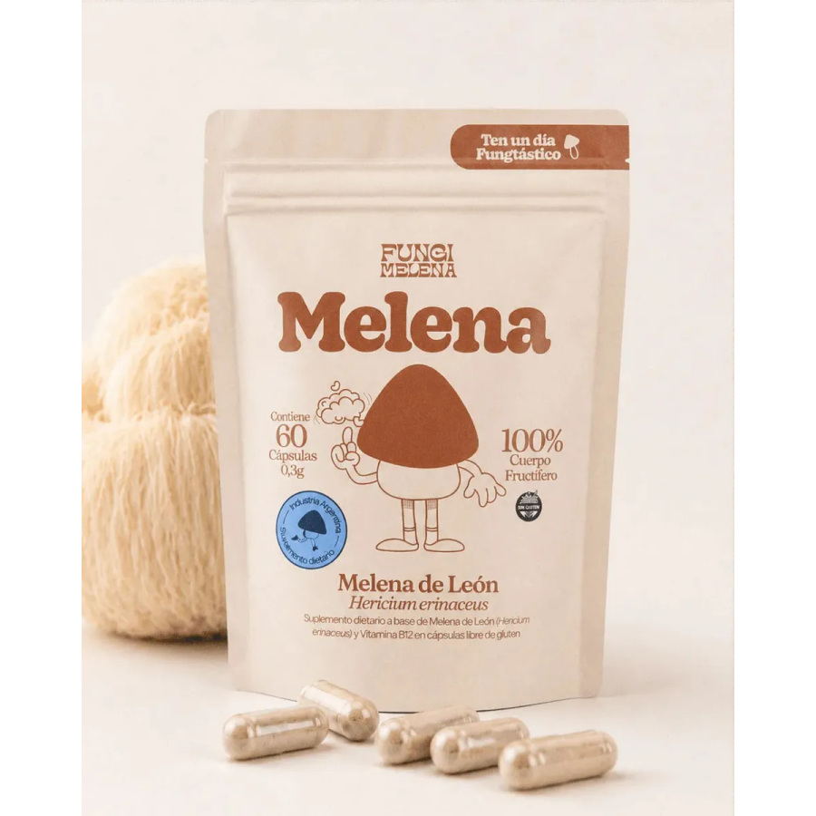 Melena De León - 60 Cápsulas - 300mg Melena De León