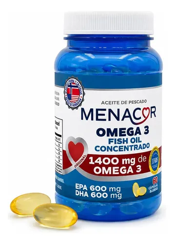 Menacor Omega 3 Aceite De Pescado Puro Cápsulas Sin Sabor 60 Capsulas Blandas