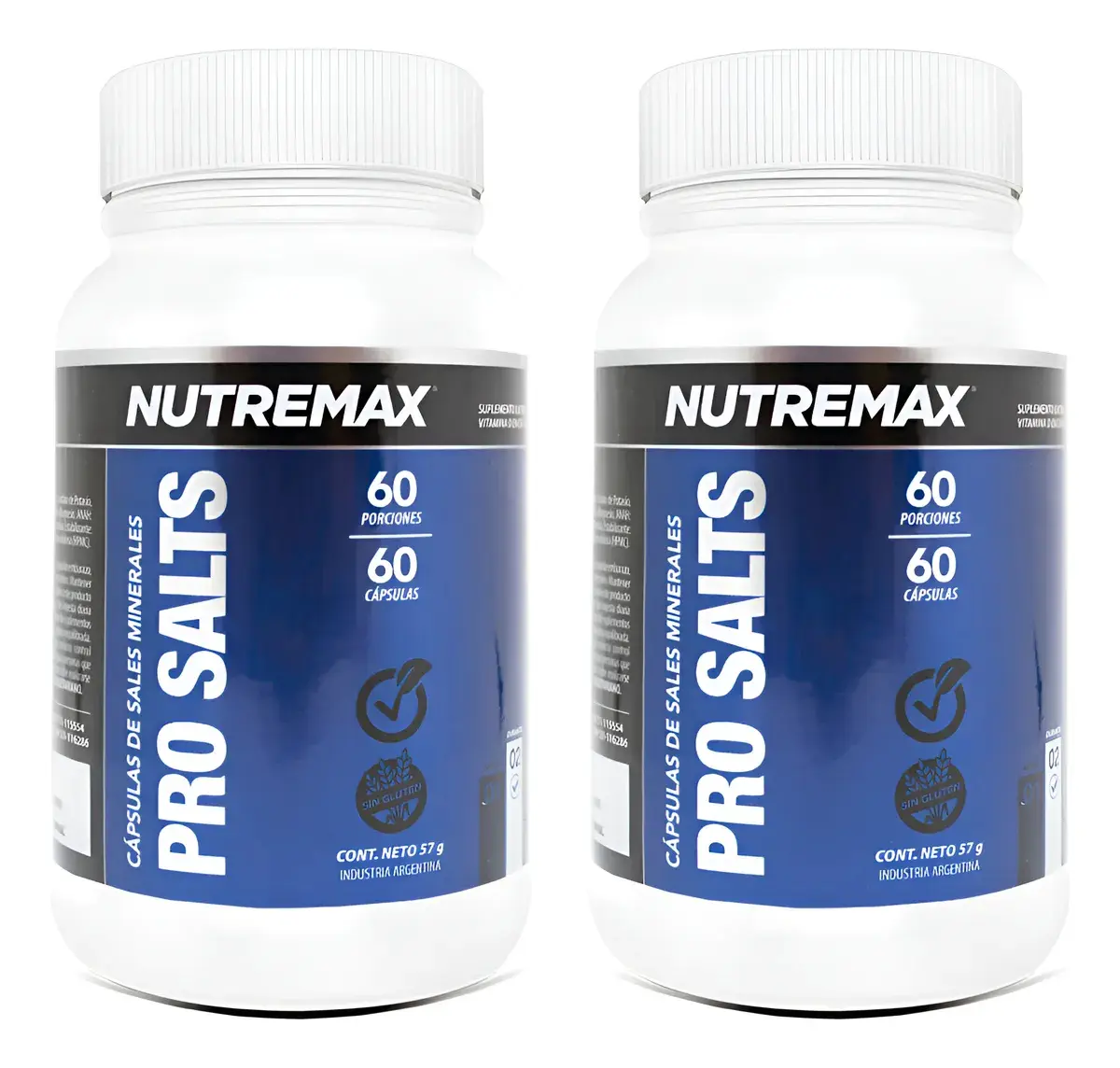 Nutremax X 2 Pro Salts Capsulas Electrolitos Hidratacion 60c Sin Sabor