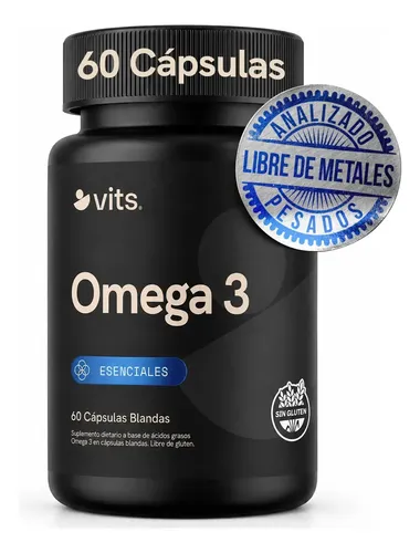 Omega 3 2000mg 60 Libre de Metales Pesados Cápsulas Blandas Aceite De Pescado Fórmula Alta En Epa + Dha Con Vitamina E Fish Oil EPA 360mg + DHA 240mg Sin Sabor