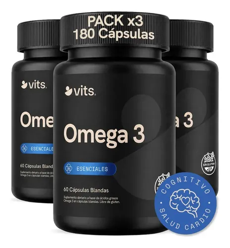 Omega 3 2000mg Libre de Metales Pesados 180 Cápsulas Blandas Aceite De Pescado Fórmula Alta En Epa + Dha Con Vitamina E Fish Oil Epa 360mg + Dha 240mg Sin Sabor