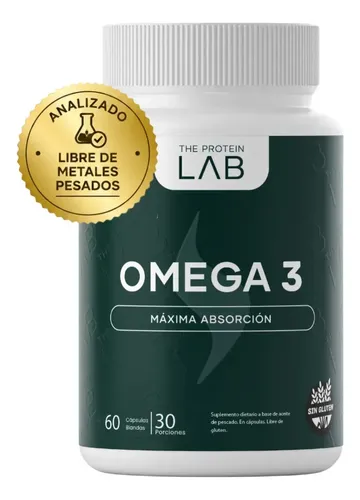 Omega 3 2000mg Libre De Metales Pesados EPA 360 DHA 240 Fish Oil 60 Cápsulas The Protein Lab