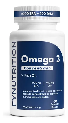 Omega 3 Concentrado - 1000 Epa + 400 Dha Por Toma - Aceite De Pescado Puro