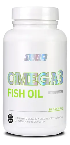 Omega 3 Fish Oil Aceite Pescado 60 Caps Star Nutrition Sabor Sin sabor