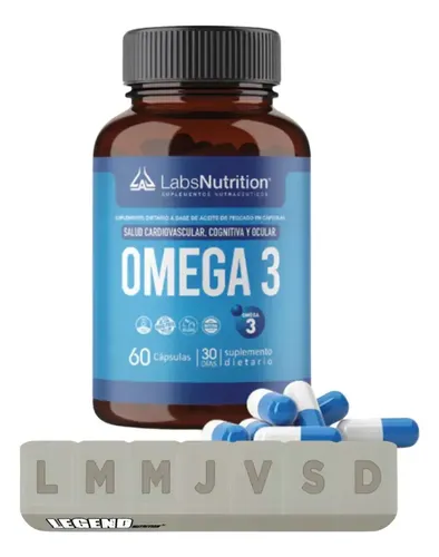 Omega 3 Labs Nutrition: Suplemento Nutricional con DHA y EPA + Pastillero Legend Nutrition