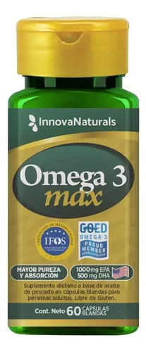 Omega 3 Max 1000 Epa + 500 Dha Innovanaturals 60 Caps IFOS GOED