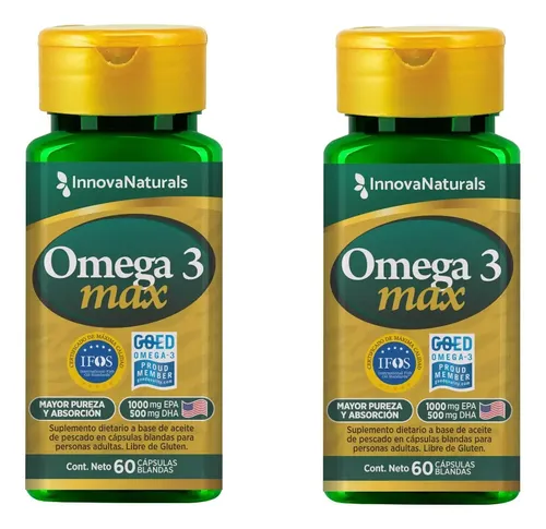 Omega 3 Max X 60 Caps Innovanaturals Ifos (2 Unidades) Sabor Sin sabor