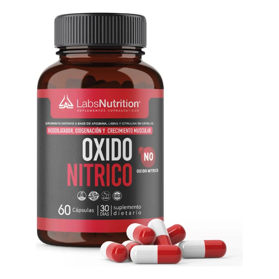 Óxido Nítrico Suplemento en cápsula Labs Nutrition Suplementos x 500mg