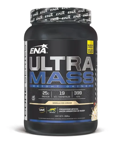 Proteina Ultra Mass ENA Sport 1,5 Kg Ganador De Peso Masa Muscular Sabor Vainilla