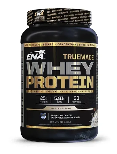 Proteina Whey Protein Ena Sport True Made En Polvo 930g Sabor Vainilla Ice Cream