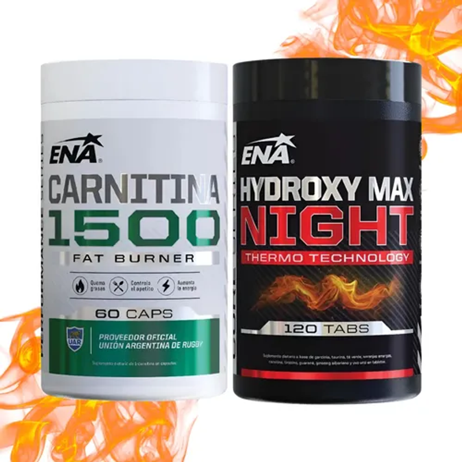 Rápido Quemador De Grasas Combo Carnitina + Hydroxy Max Ena