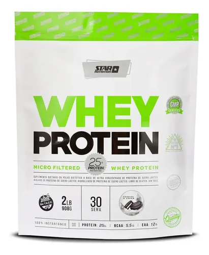 Star Nutrition Whey Protein 2 Lb Sabor Cookies And Cream Doypack