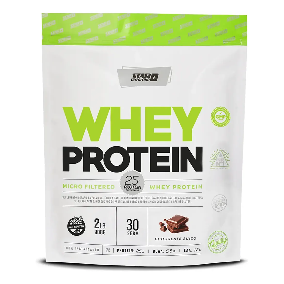 Star Nutrition Whey Protein 908g Sabor Chocolate En Polvo Doypack