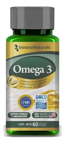 Suplemento en cápsulas blandas InnovaNaturals Omega 3 x 60g - IFOS GOED