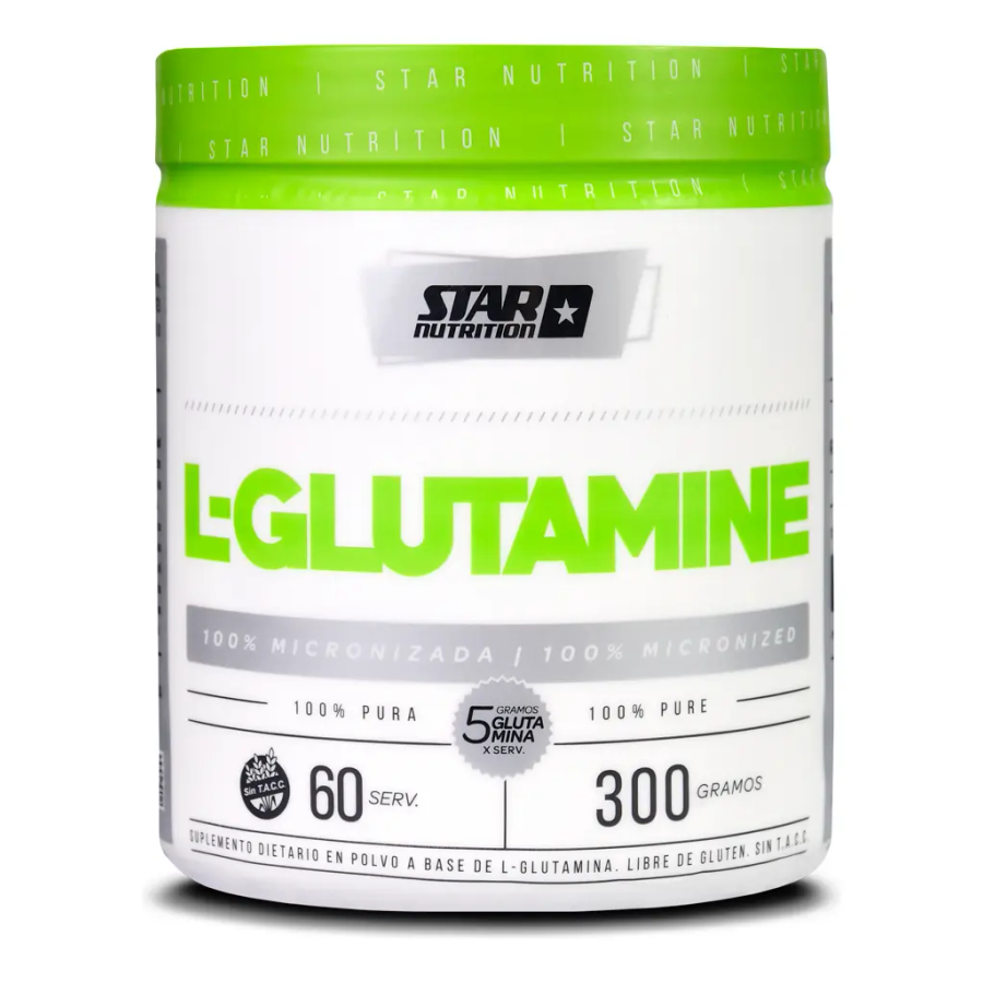 Suplemento En Polvo Star Nutrition Glutamina En Pote De 300g Sin sabor