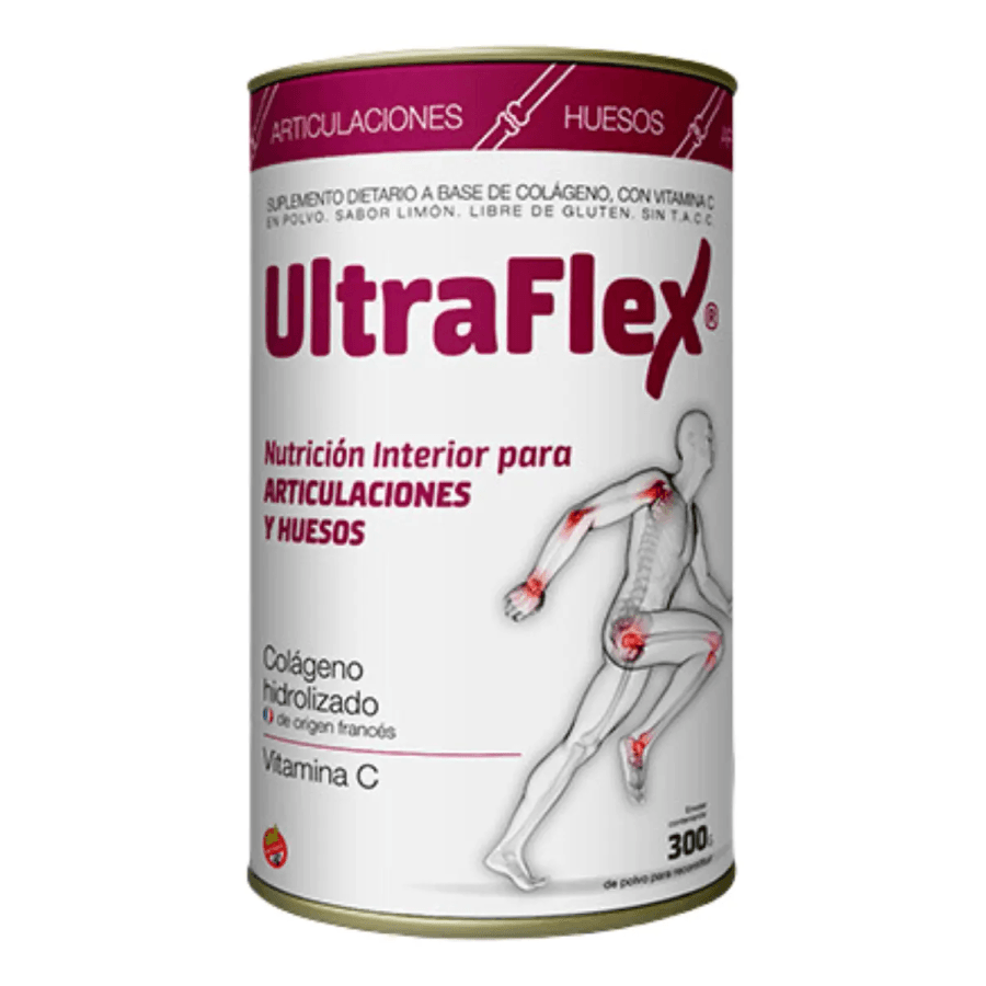 Suplemento en polvo Ultraflex colágeno sabor limón pote de 300g